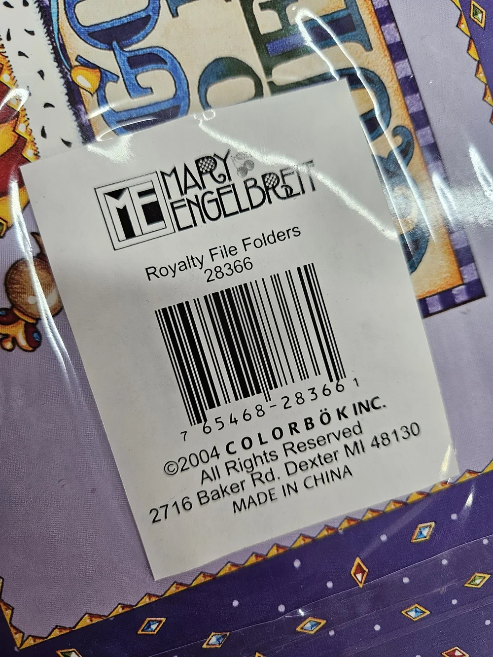NEW Mary Engelbreit Tabbed File Folders Set Purple Queen Mixed Designs